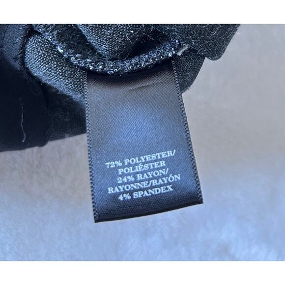 Ann Taylor Top Women's Short Sleeve Pleated Round Neck Gray Size L Chic - Picture 7 of 9